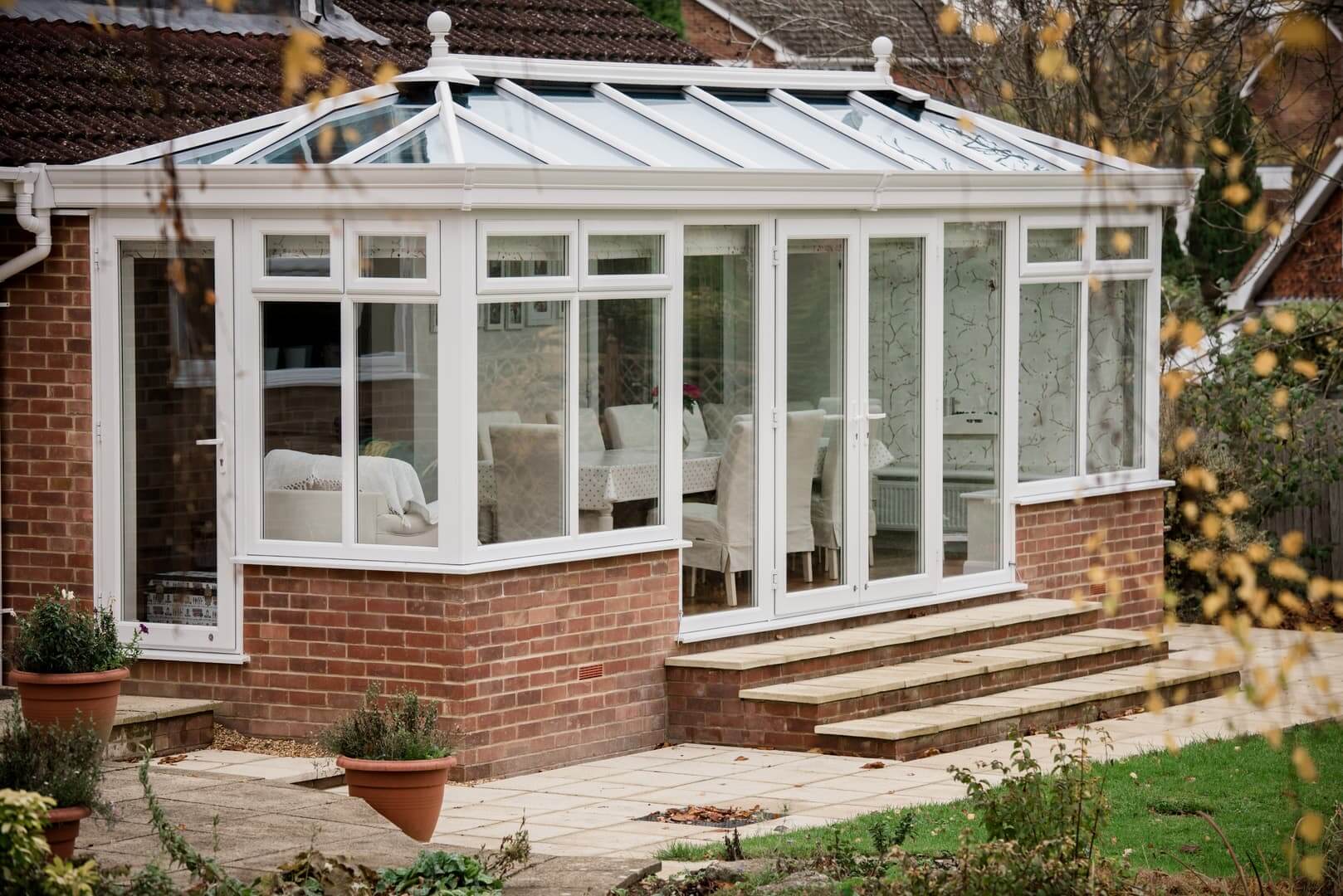 White uPVC conservatory