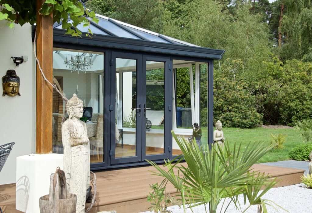 modern anthracite grey conservatory