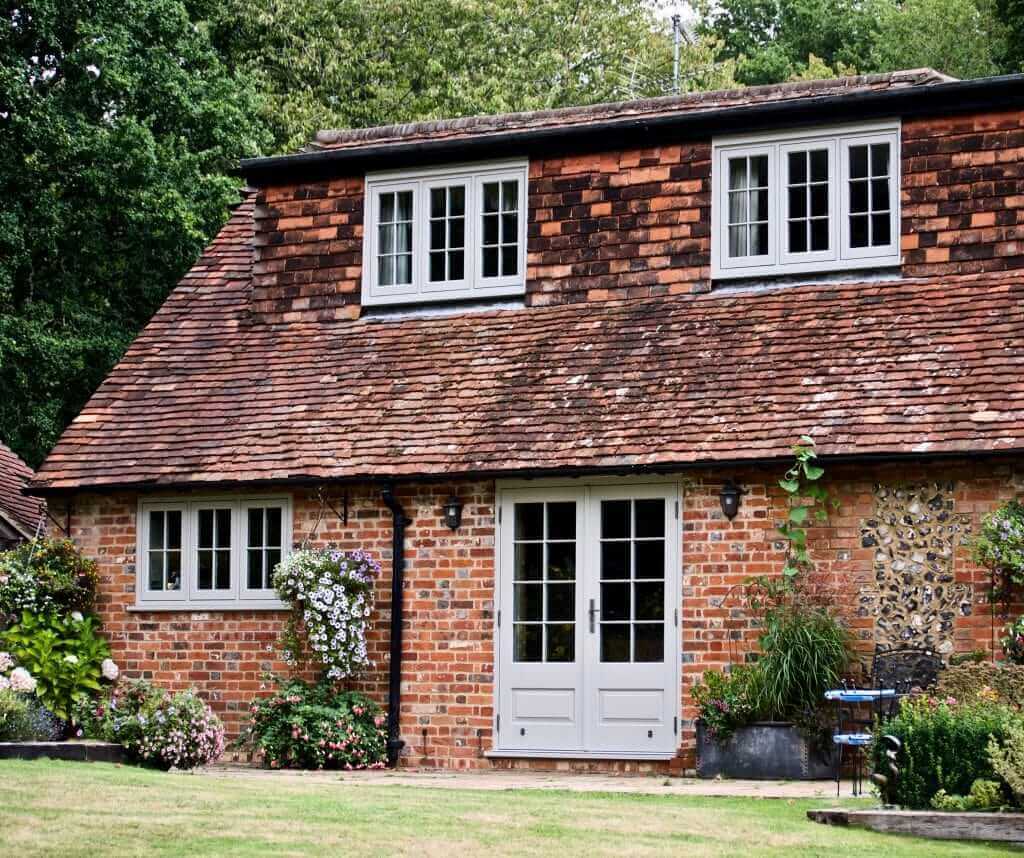 white windows with georgian bars